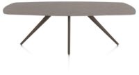 Saluti, TABLE OVAAL 240 X 110 CM. - 4-POOTJES - STEELBROWN - Lava