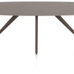 Saluti, EETKAMERTAFEL OVAAL 240 X 110 CM. - 4-POOTJES - STEELBROWN - Lava