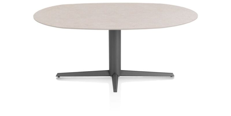 Saluti, Table Ellips 180 X 105 Cm. - Centrale Poot - Graphiet - Light Sand - Image 1