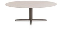 Saluti, TABLE ELLIPS 210 X 105 CM. - CENTRALE POOT - STEELBROWN - Light sand