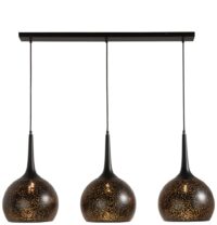Arjen hanglamp 3*E27 - Zwart/Goud