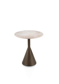 Avelli, bijzettafel rond 45 cm - steelbrown + keramiek blad - Afbeelding 3