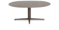 Saluti, TABLE ELLIPS 180 X 105 CM. - CENTRALE POOT - STEELBROWN - Lava