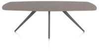 Saluti, TABLE OVAAL 240 X 110 CM. - 4-POOTJES - GRAPHIET - Lava