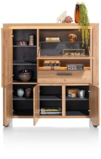 Delmonte, highboard 130 cm - 4-deuren + 1-lade + 1-klep + 1-niche (LED + dimmer) - Afbeelding 3