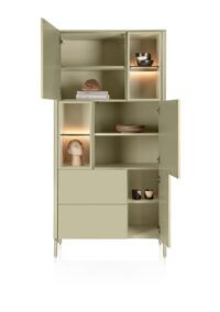 Trentino, Bergkast 95 cm. - 3-deuren + 2-laden + 4-niches - Olijf - Afbeelding 2