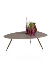 Salutina, slontafel 110 x 80 cm - 3 pootjes - steelbrown - Afbeelding 2