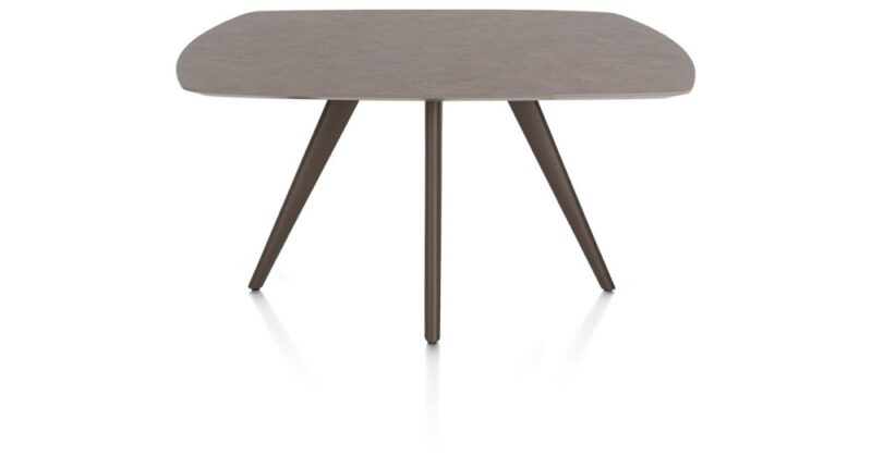 Saluti, Eetkamertafel Ovaal 150 X 105 Cm. - 4-Pootjes - Steelbrown - Lava - Afbeelding 1