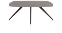 Saluti, TABLE OVAAL 180 X 105 CM. - 4-POOTJES - ROUGH OFF BLACK - Lava