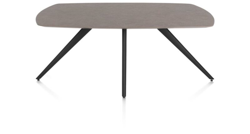 Saluti, Eetkamertafel Ovaal 180 X 105 Cm. - 4-Pootjes - Rough Off Black - Lava - Afbeelding 1
