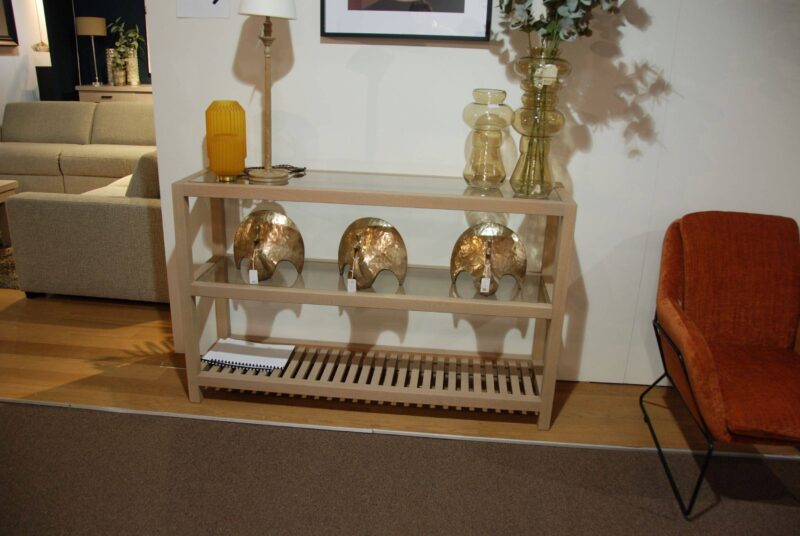 Solden Console Eik + Glas Vdb - Afbeelding 1