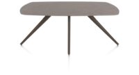 Saluti, TABLE OVAAL 180 X 105 CM. - 4-POOTJES - STEELBROWN - Lava