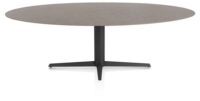 Saluti, TABLE ELLIPS 240 X 110 CM. - CENTRALE POOT - ROUGH OFF BLACK - Lava