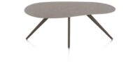 Saluti, TABLE ORGANISCH 180 X 120 CM. - 4-POOTJES - STEELBROWN - Lava