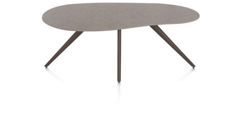 Saluti, Eetkamertafel Organisch 180 X 120 Cm. - 4-Pootjes - Steelbrown - Lava - Afbeelding 1
