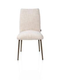 Bovina, eetkamerstoel - stof Luton + nosag - frame steelbrown - Creme - Afbeelding 2