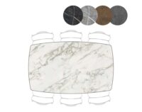 Palace, bartafel 180 x 110 cm - 4-poten (hoogte: 92 cm) - wit - Afbeelding 3