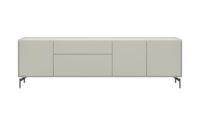 Noon, dressoir 240 cm - 3-deuren + 2-laden - geheel silk grey