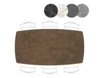 Palace, bartafel 210 x 110 cm - 4-poten (hoogte: 92 cm) - Roest - Afbeelding 3