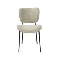 Julia, chaise - piétement rough off black - tissu Vada - Sage vert - Image 2