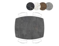 Palace, bartafel 150 x 120 cm - 4-poten (hoogte: 92 cm) - Antraciet - Afbeelding 3