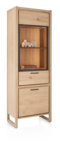 Nystead, vitrine small - 70 cm - 1-glasdeur + 1-deur (+ LED) - Afbeelding 2