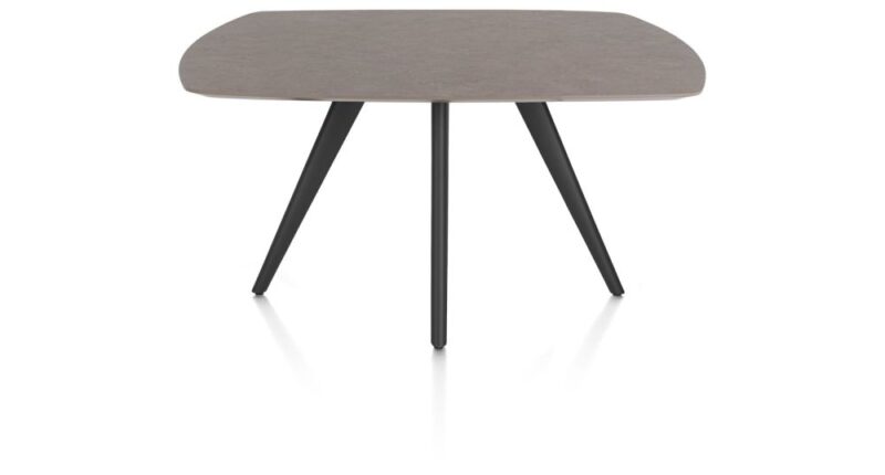 Saluti, Eetkamertafel Ovaal 150 X 105 Cm. - 4-Pootjes - Rough Off Black - Lava - Afbeelding 1