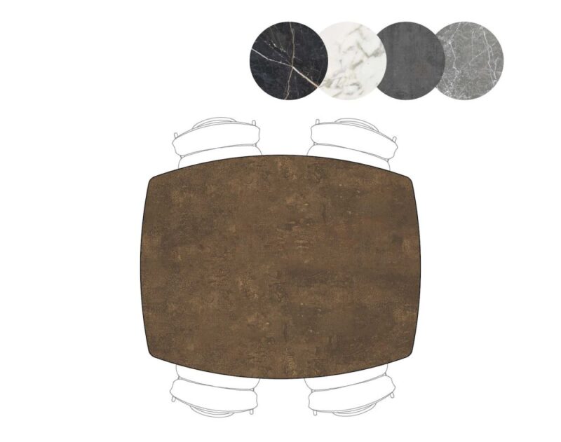 Palace, Bartafel 150 X 120 Cm - Centrale Poot (Hoogte: 92 Cm) - Roest - Afbeelding 3