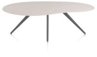 Saluti, TABLE ORGANISCH 210 X 120 CM. - 4-POOTJES - GRAPHIET - Light sand