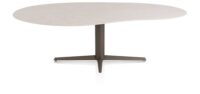 Saluti, TABLE ORGANISCH 240 X 120 CM. - CENTRALE POOT - STEELBROWN - Light sand