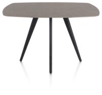 Saluti, TABLE DE BAR OVAAL 150 X 105 CM. - 4-POOTJES - ROUGH OFF BLACK - Lava