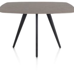 Saluti, BARTAFEL OVAAL 150 X 105 CM. - 4-POOTJES - ROUGH OFF BLACK - Lava