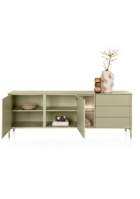 Trentino, Dressoir 210 cm. - 2-deuren + 3-laden + 2-niches - Olijf - Afbeelding 2