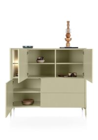 Trentino, Dressette 153 cm. - 3-deuren + 2-laden + 2-niches - Olijf - Afbeelding 2