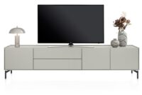 Noon, lowboard 240 cm - 3-deuren + 2-laden - geheel silk grey