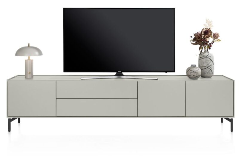 Noon, Lowboard 240 Cm - 3-Deuren + 2-Laden - Geheel Silk Grey - Afbeelding 1