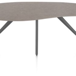 Saluti, EETKAMERTAFEL ORGANISCH 210 X 120 CM. - 4-POOTJES - GRAPHIET - Lava