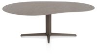 Saluti, TABLE ORGANISCH 210 X 120 CM. - CENTRALE POOT - STEELBROWN - Lava