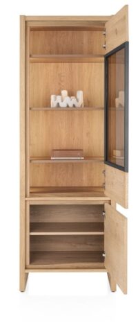 Nystead, vitrine small - 70 cm - 1-glasdeur + 1-deur (+ LED) - Afbeelding 3