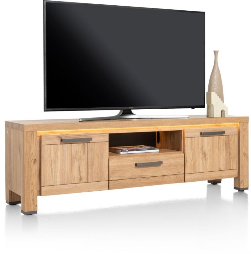 Delmonte, Lowboard 170 Cm - 2-Deuren + 1-Lade + 1-Niche (Led + Dimmer) - Afbeelding 2