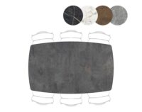 Palace, bartafel 180 x 110 cm - 4-poten (hoogte: 92 cm) - Antraciet - Afbeelding 3