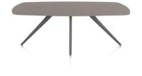 Saluti, TABLE OVAAL 210 X 105 CM. - 4-POOTJES - GRAPHIET - Lava