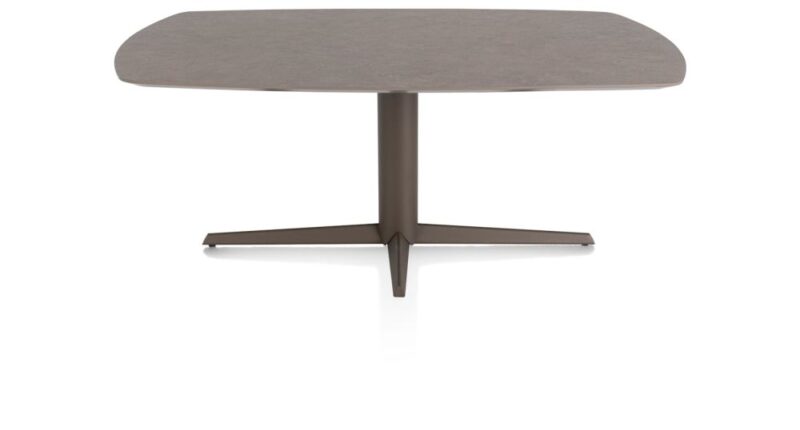 Saluti, Eetkamertafel Ovaal 180 X 105 Cm. - Centrale Poot - Steelbrown - Lava - Afbeelding 1