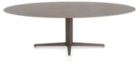 Saluti, TABLE ELLIPS 240 X 110 CM. - CENTRALE POOT - STEELBROWN - Lava