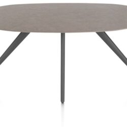 Saluti, EETKAMERTAFEL ELLIPS 180 X 105 CM. - 4-POOTJES - GRAPHIET - Lava