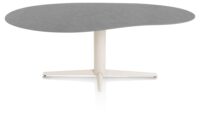 Saluti, TABLE ORGANISCH 210 X 120 CM. - CENTRALE POOT - CRÈME - Anthracite