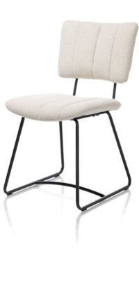 Marcel, chaise - off black - tissu Avicci - Creme