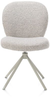Jaxon, chaise - pietement Silk Grey - pivotante - tissu Brioni - Caillou