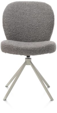 Jaxon, eetkamerstoel - Silk Grey frame - draaibaar - stof Brioni - lever