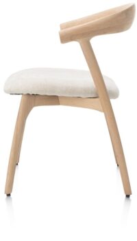 Bellami, eetkamerstoel - eiken naturel - stof Livigno - Creme - Afbeelding 3